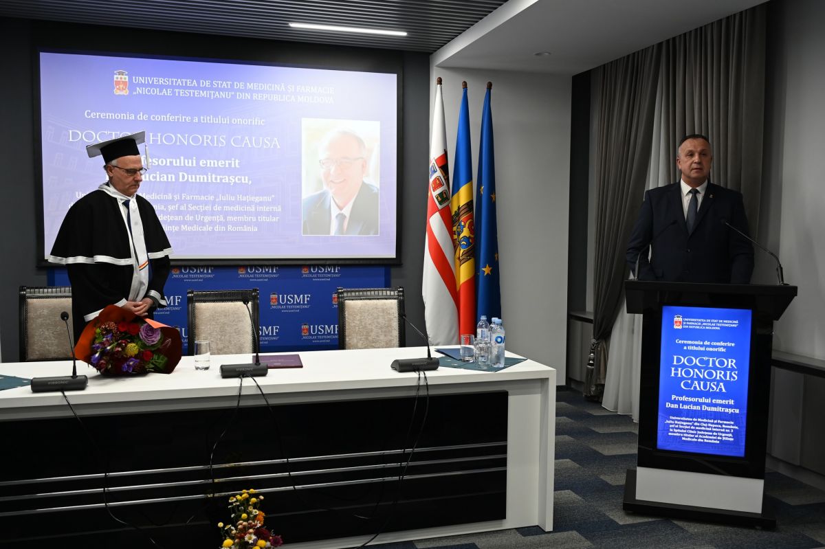 Doctor Honoris Causa al USMF „Nicolae Testemițanu” profesorul emerit Dan Lucian Dumitrașcu